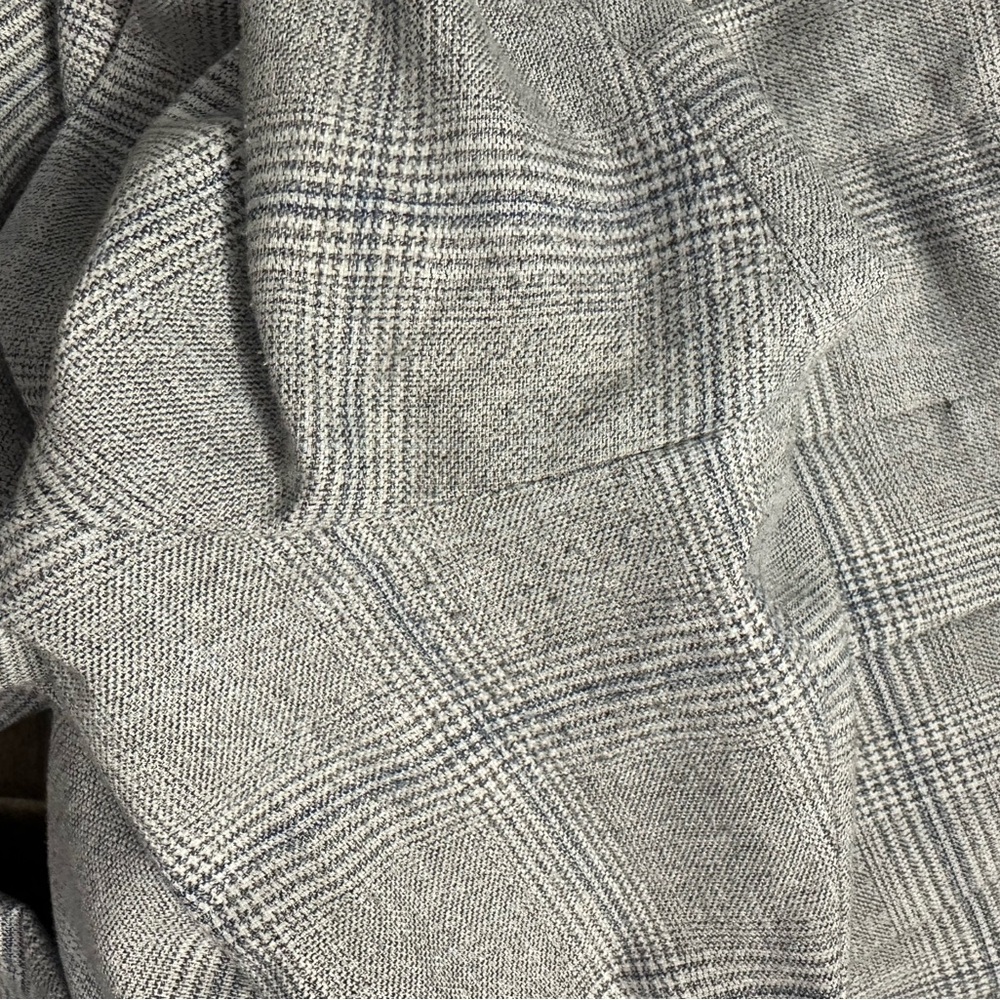 Express Plaid Light Gray Work Pants - Picture 7 of 7